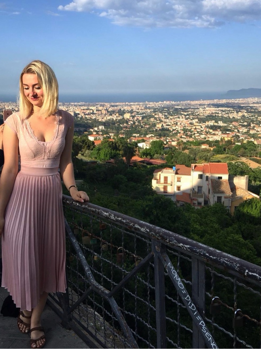 Italian Pleated Pink Women's Skirt (bought in Rome, wore in Sicily 💗)